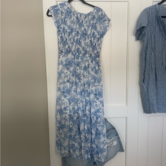 Blue Floral Women's Dress - Picture 2 of 5